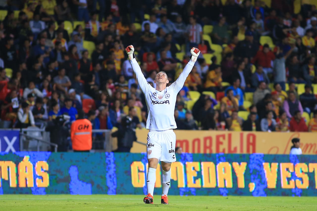 during the game Morelia vs Necaxa, corresponding to day 13 of the Torneo Apertura 2019 of the Liga BBVA MX, at Morelos Stadium, on October 04, 2019. <br><br> durante el partido Morelia vs Necaxa, correspondiente a la jornada 13 del Torneo Apertura 2019 de la Liga BBVA MX, en el Estadio Morelia, el 04 de Octubre de 2019.