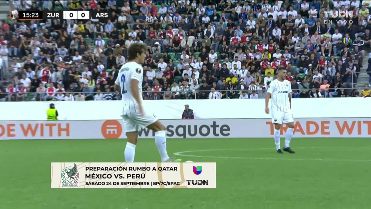 ¡Gol del Arsenal! Marquinhos pone el 1-0 sobre el FC Zurich