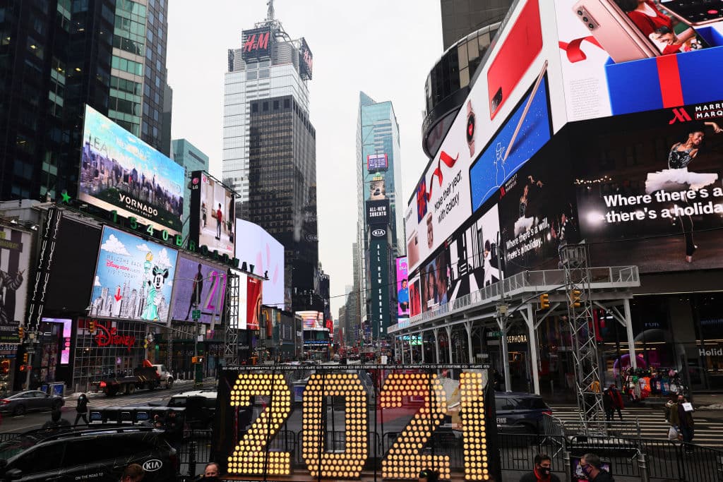 ¡Así luce Times Square para recibir el 2021!