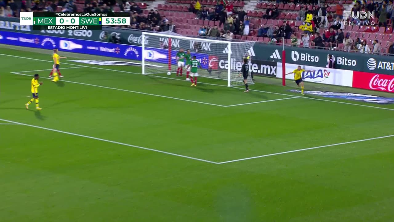¡GOL!  anota para Suecia. Marcus Rohdén