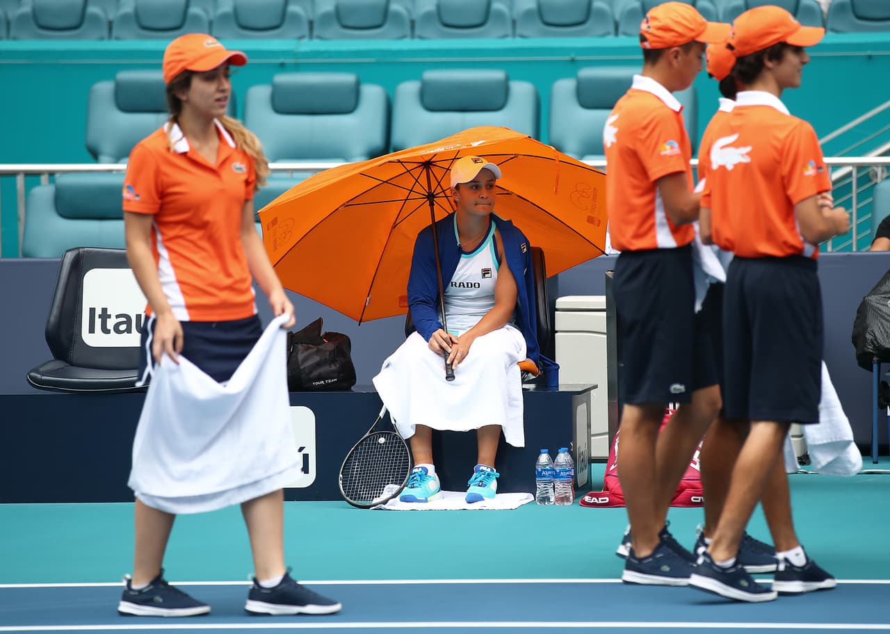 Durante esta edición del torneo, Ashleigh Barty ha vivido dos detenciones en partidos suyos.