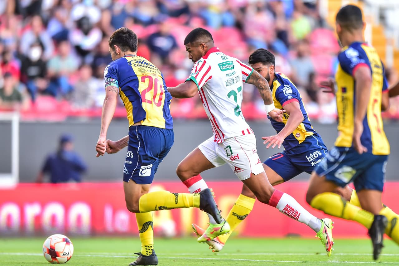 Necaxa derrotó al Atlético San Luis en la Jornada 14 y le rompió su racha ganadora de tres partidos para meterse a zona de reclasificación de la Liguilla.