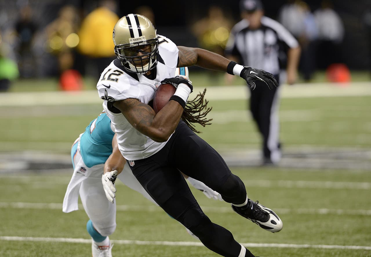 <b>Marques Colston | Draft: 2006| Pick: 252 | Equipo: New Orleans Saints | Posición: WR - Wide receiver</b>
<br>- También conocido como 'el mejor amigoo de Drew Brees'.
<br>- Entre este receptor y el '9' de los Saints fueron claves para la obtención del Super Bowl XLIV.
<br>- Jug´p del 2006 al 2015 con New Orleans y así, demostró que estuvo hecho para ese equipo, a pesar de haber sido rechazado por una gran cantidad de equipos y jugadores que lo antecedieron.