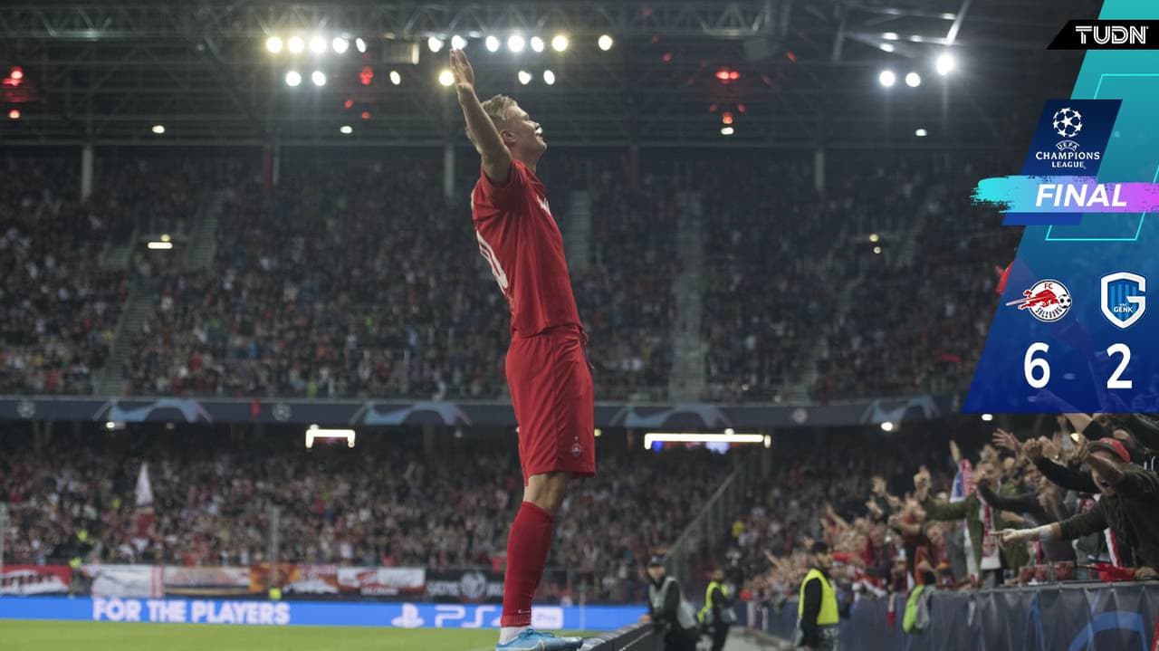 Hat-trick de Haland guía goleada de Salzburgo ante Genk