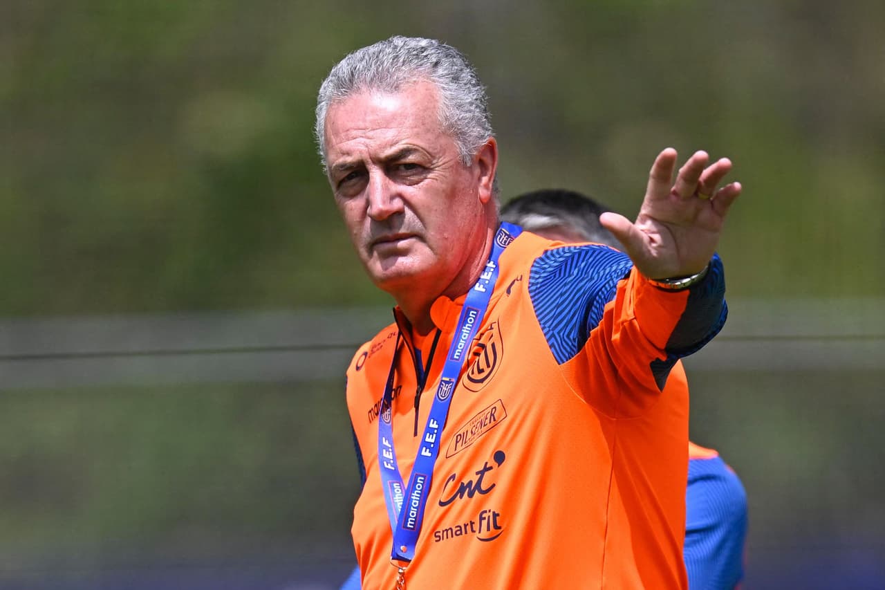 Gustavo Alfaro durante un entrenamiento.