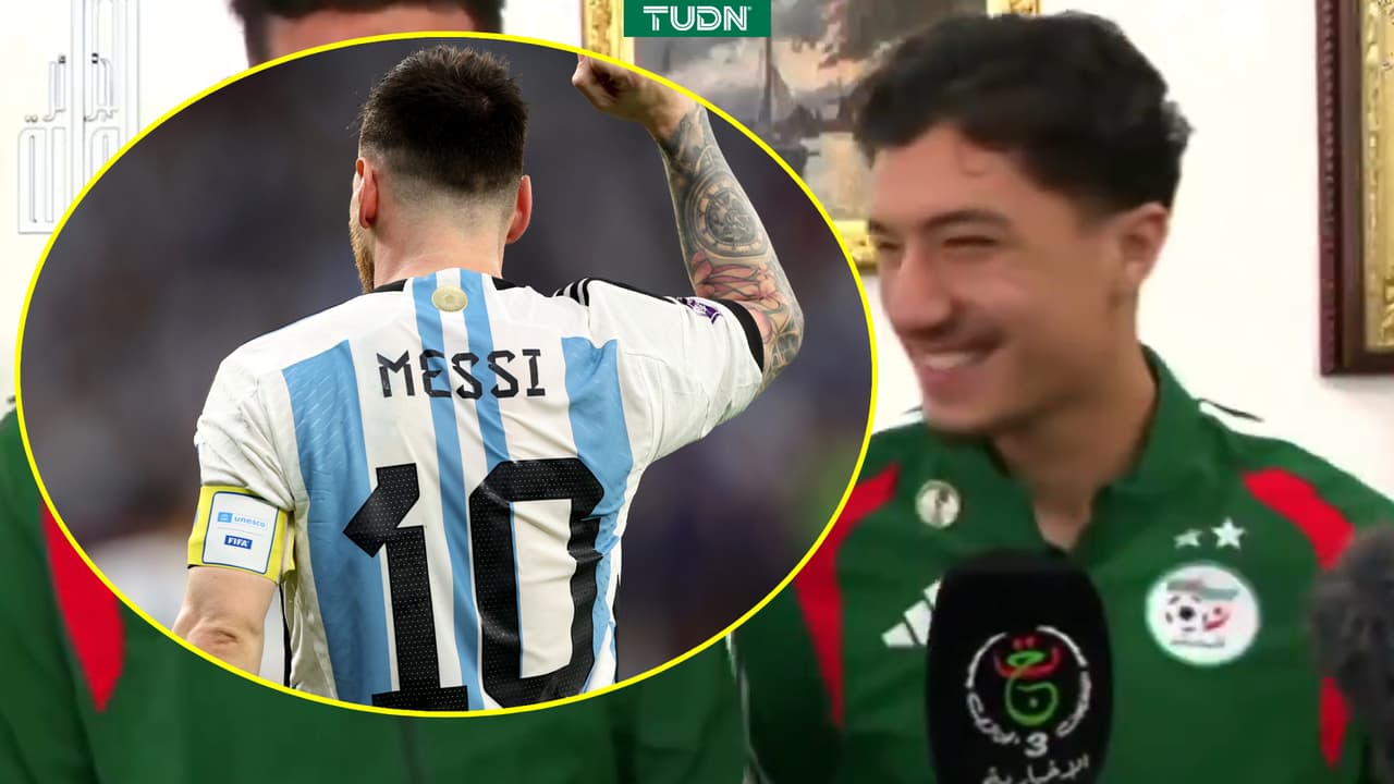 Ibrahim Maza de Argelia promete triunfo sobre la Argentina de Lionel Messi