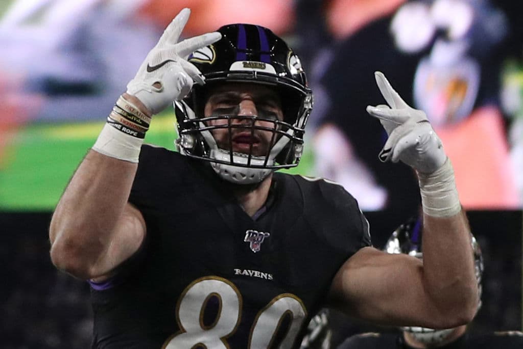 De tight end, Mark Andrews de Baltimore Ravens.
