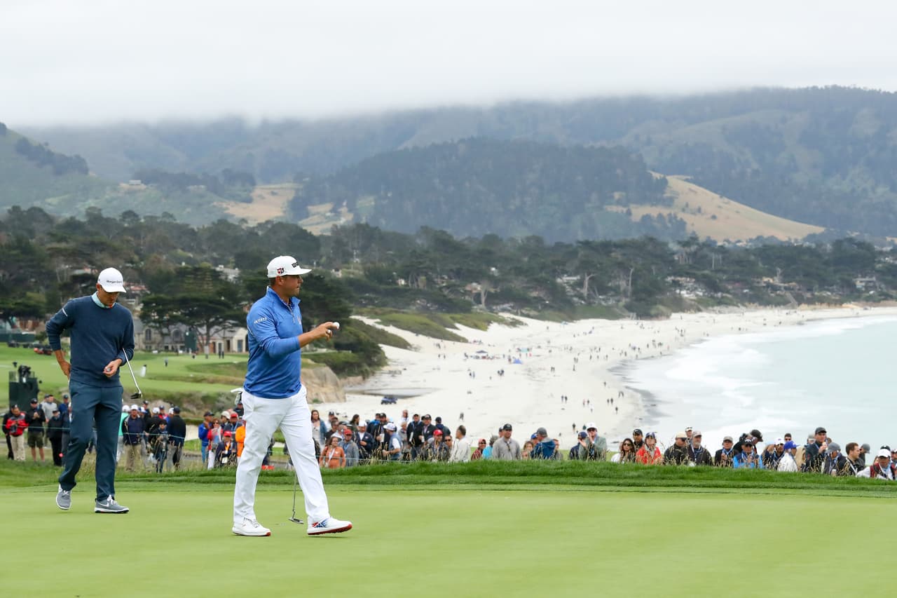 El campo de Pebble Beach en California ofrece postales espectaculares en el US Open de golf, el tercer torneo de 'Grand Slam' de la temporada de ese deporte.