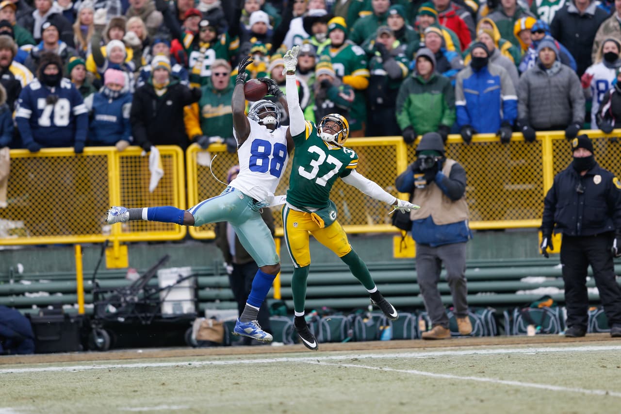 Temporada 2014, se volvieron a ver en playoffs 19 años después. Pero no jugaban postemporada en Lambeau Field desde el "Ice Bowl" de 1967. Ahora se enfrentaban en Playoff divisional, fue el famoso partido del "proceso de recepción" que Dez Bryant no completó, Green Bay esquivó la bala y ganó 26 - 21.