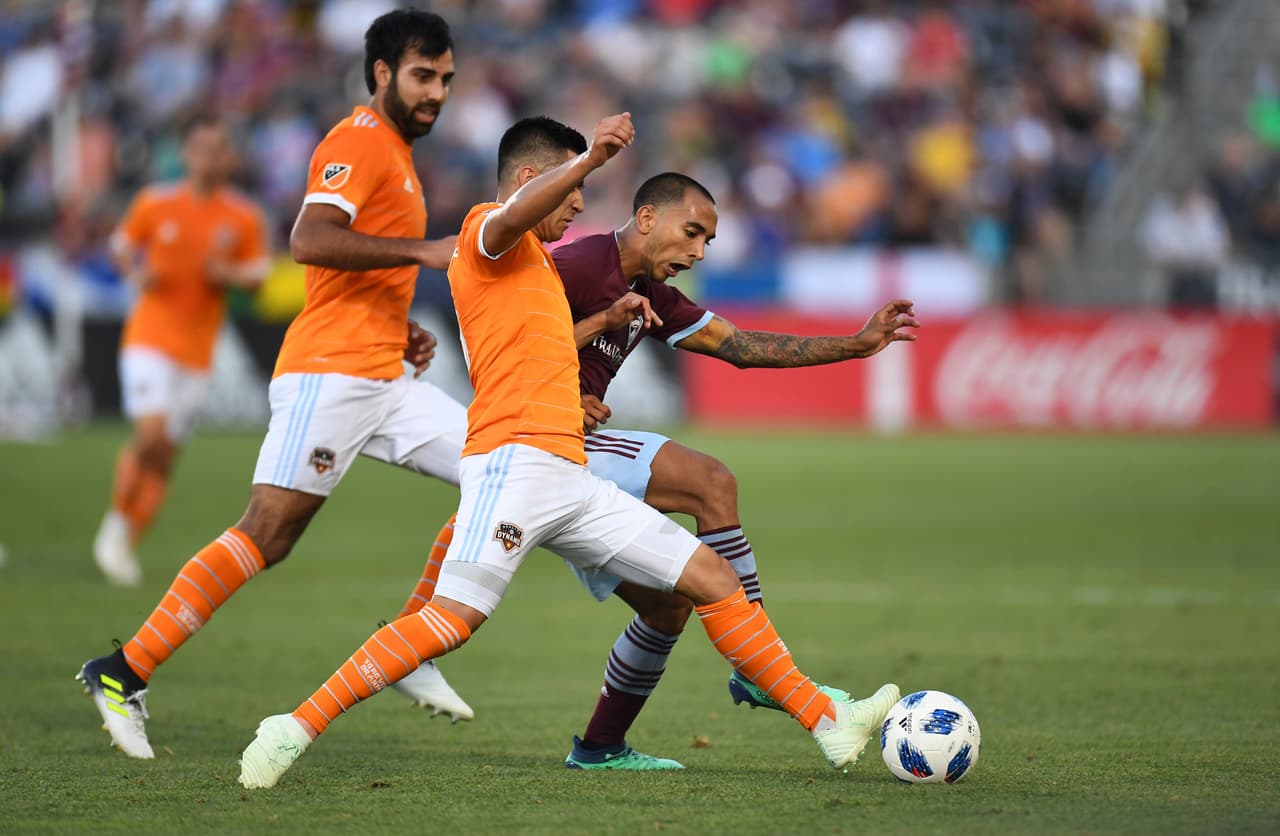 Edgar Castillo, Memo Rodríguez Colorado Rapids v Houston Dynamo