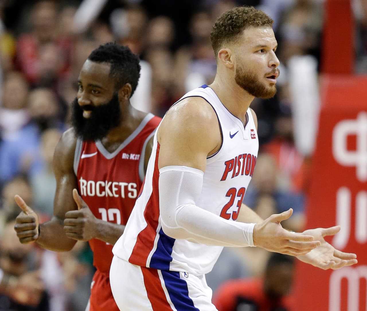 <b>Detroit 124-126 Houston</b>. James Harden tuvo otra de esas noches prolíficas al sumar 43 puntos, mientras que Clin Capela añadió 27 para que los Rockets lleguen a marca de 9-7.
