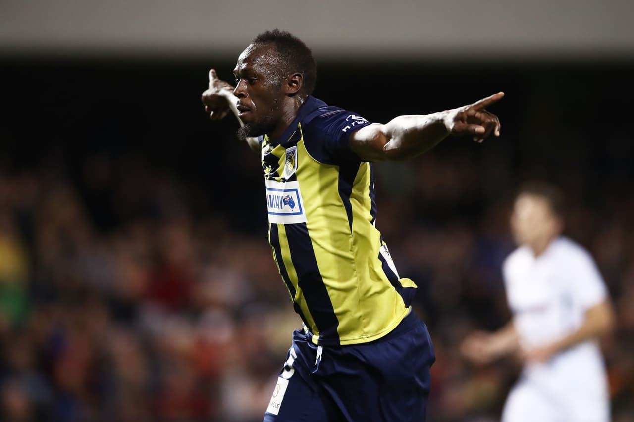<b>Bondad: </b>Bolt ya ha marcado goles como profesional en el fútbol australiano con el Central Coast Mariners.