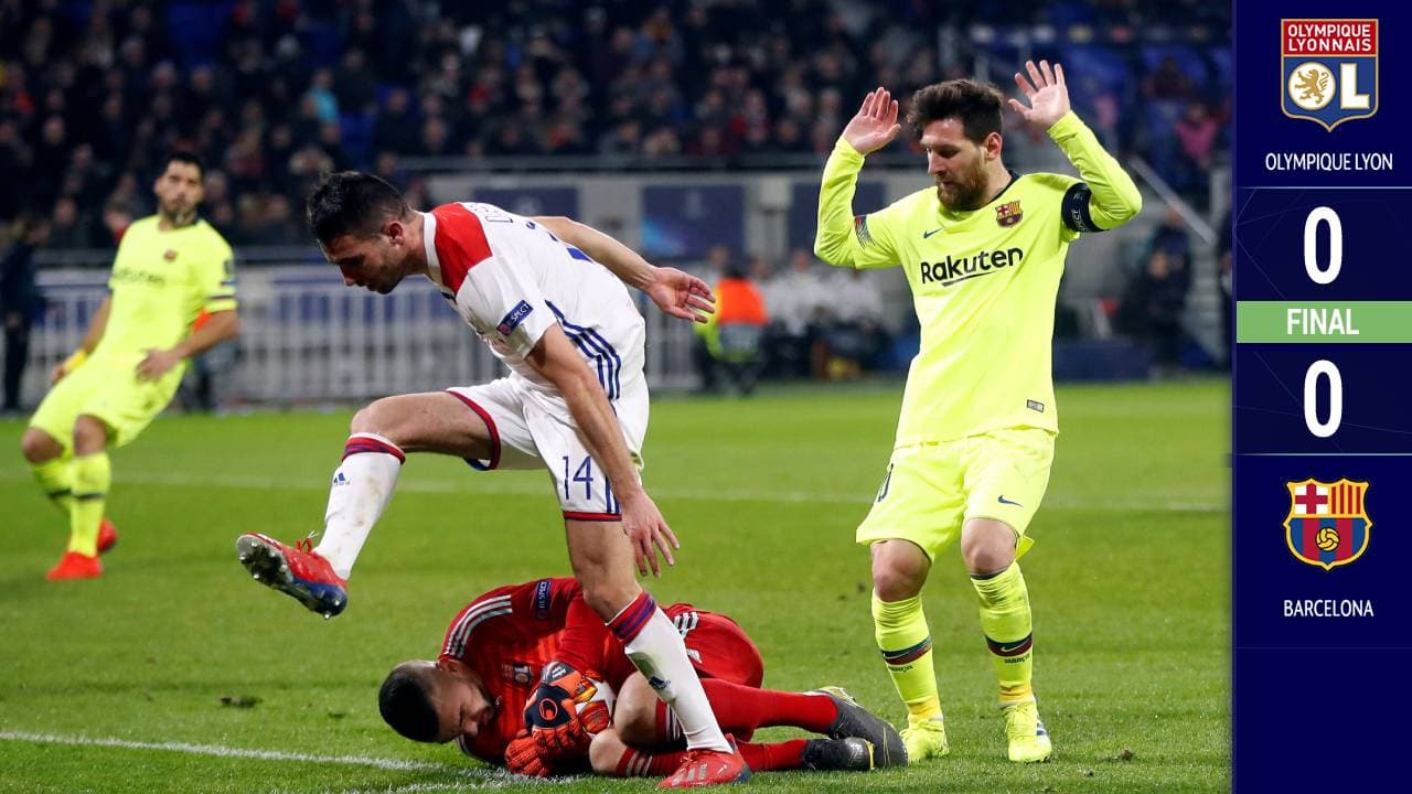 Barcelona saca un empate en casa del Lyon en un partido cerrado