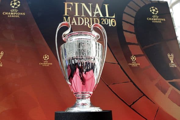 El tofeo de la Champions League llegó a Madrid para la final de la edición 2010.