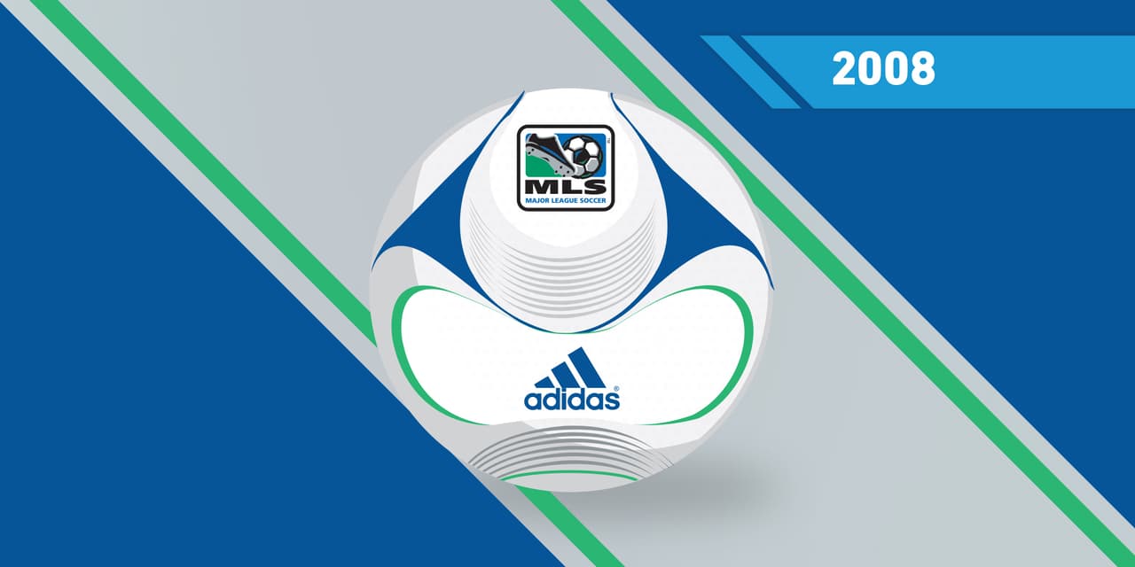 <b>2007-2008:</b> Recurrieron también a su exitoso diseño del Mundial de Alemania 2006, y lo adaptaron para la MLS. Con ese esférico New York Red Bulls llegó a su única final de MLS Cup a la fecha, en la cual cayeron ante el Columbus Crew de Guillermo Barros-Scheletto en '08.