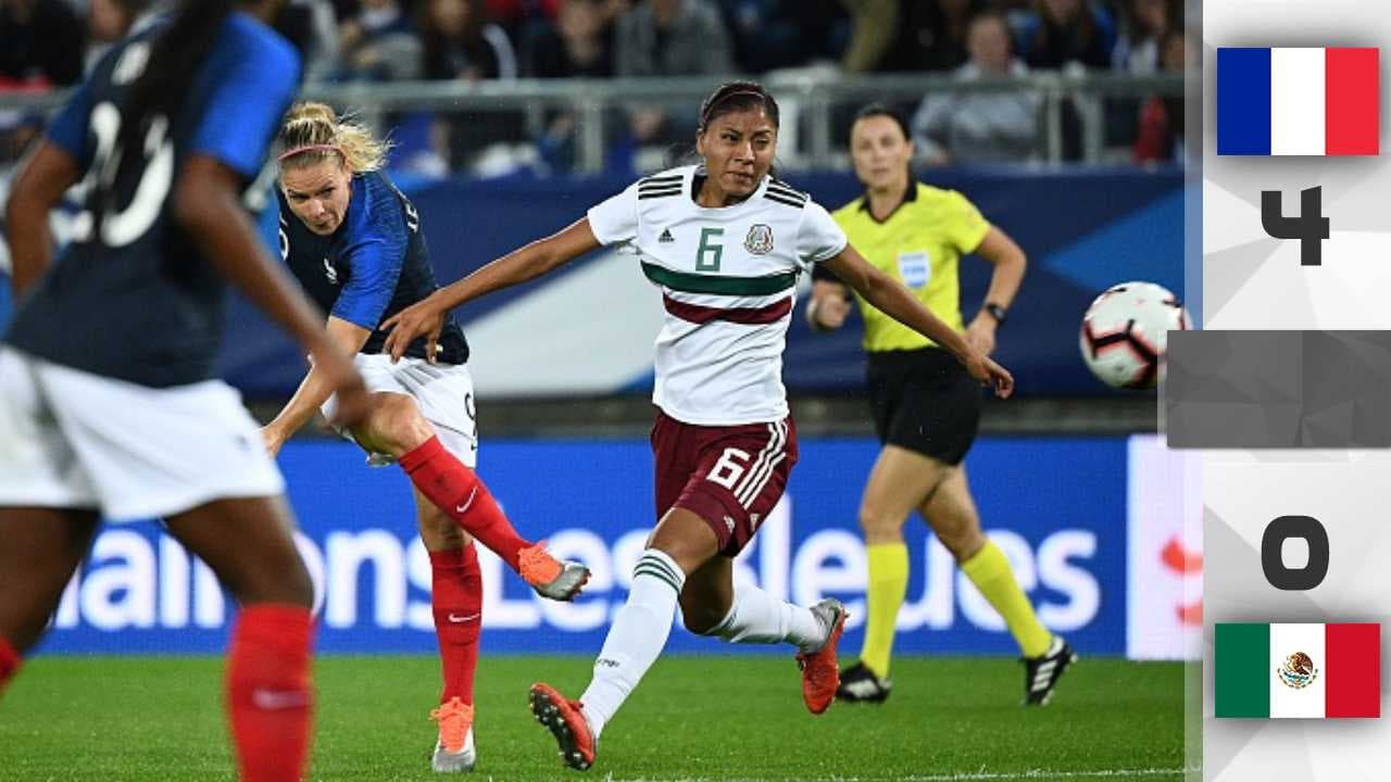 México femenil fue goleado en su visita a Francia.
