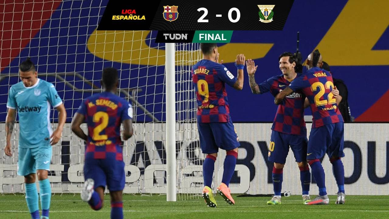 Barcelona vence y empuja al Leganés al descenso