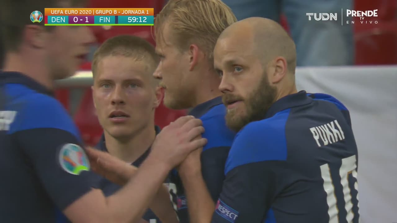 ¡Frena su festejo! Pohjanpalo hace el 0-1 histórico de Finlandia
