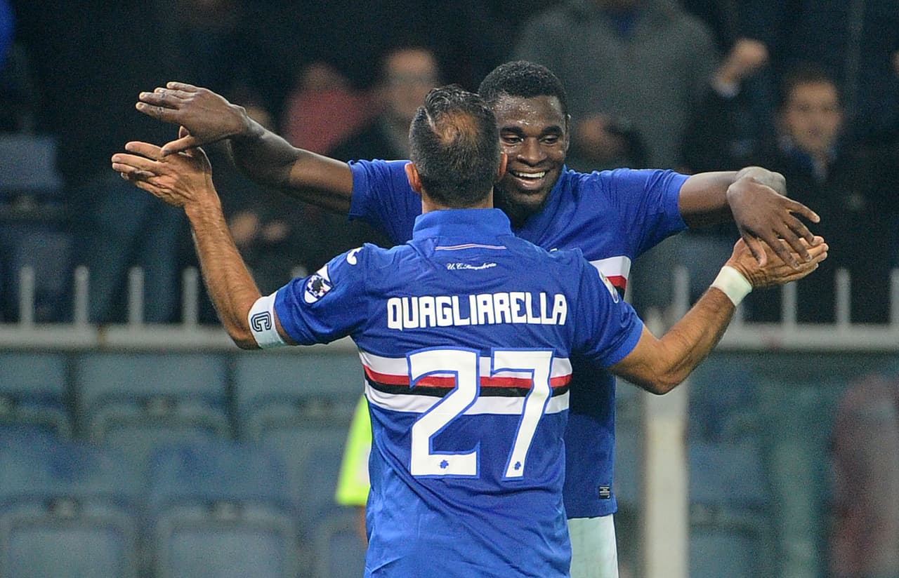 20: Sampdoria tiene en Fabio Quagliarella (9), el colombiano Duván Zapata (6) y en Lucas Torreira (3) un total de 18 goles esta temporada.