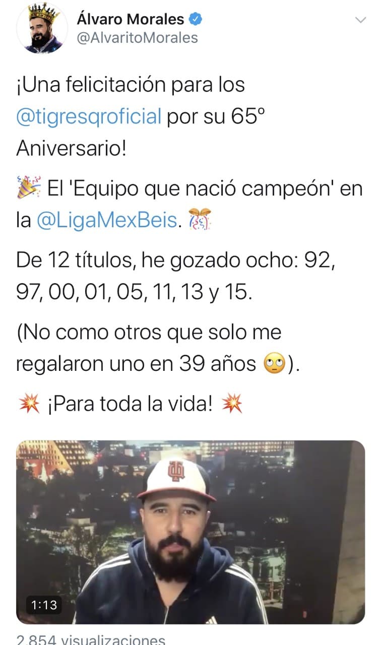 Las redes sociales se llenaron de felicitaciones por los 65 años de los Tigres de Quintana Roo.