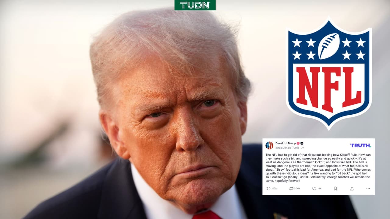 Trump dice que el nuevo ‘kickoff’ vuelve “afeminado” al fútbol americano