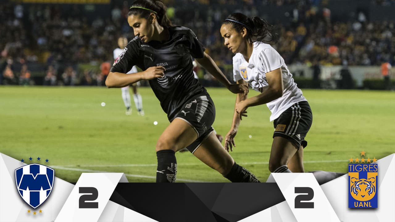 Tigres y Monterrey empataron en el juego de ida de la final de la Liga MX femenil.