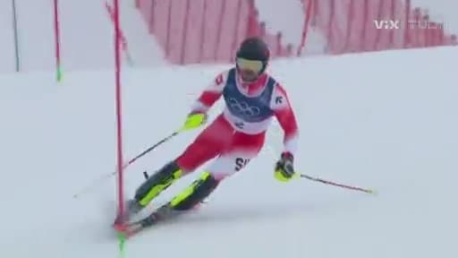 El recorrido para el oro de Loic Meillard en el slalom