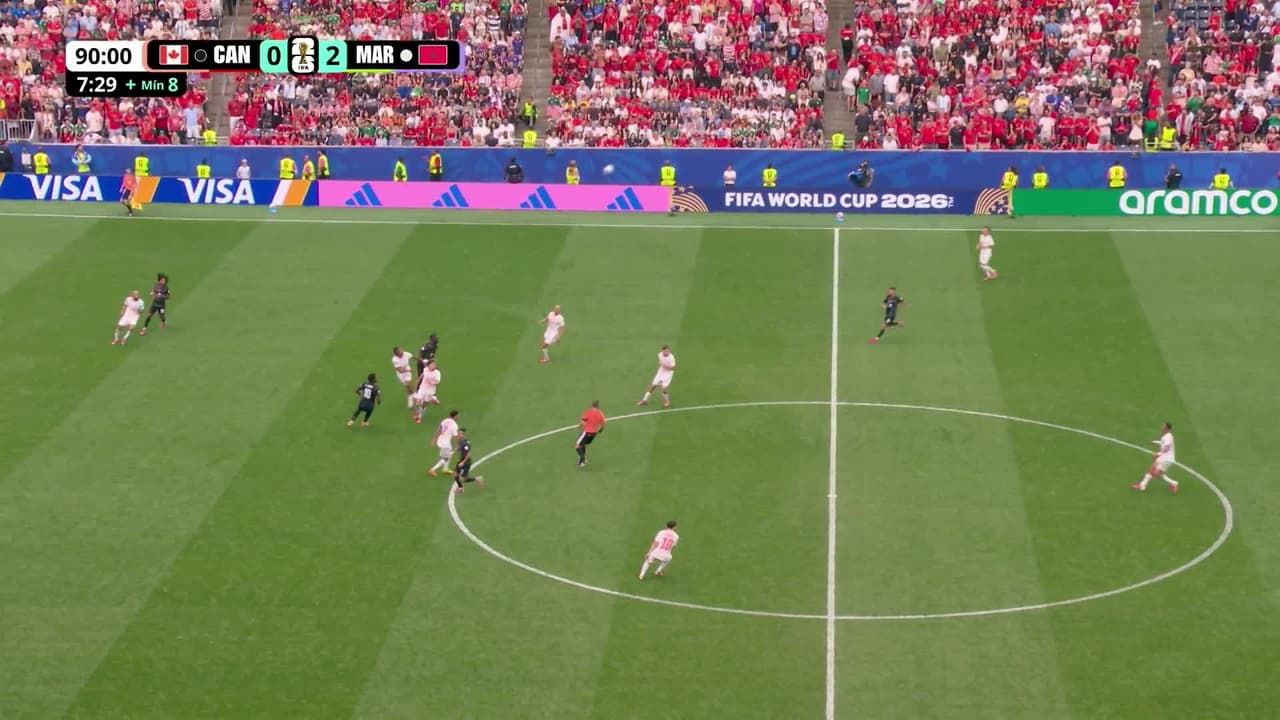 ¡GOL!  anota para Marruecos. Soufiane Rahimi