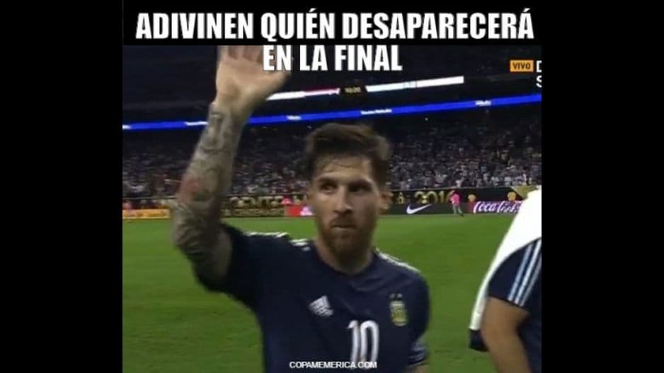 Argentina y Chile se entregaron en la final de la Copa América Centenario y las redes sociales se mostraron muy activas con los memes.