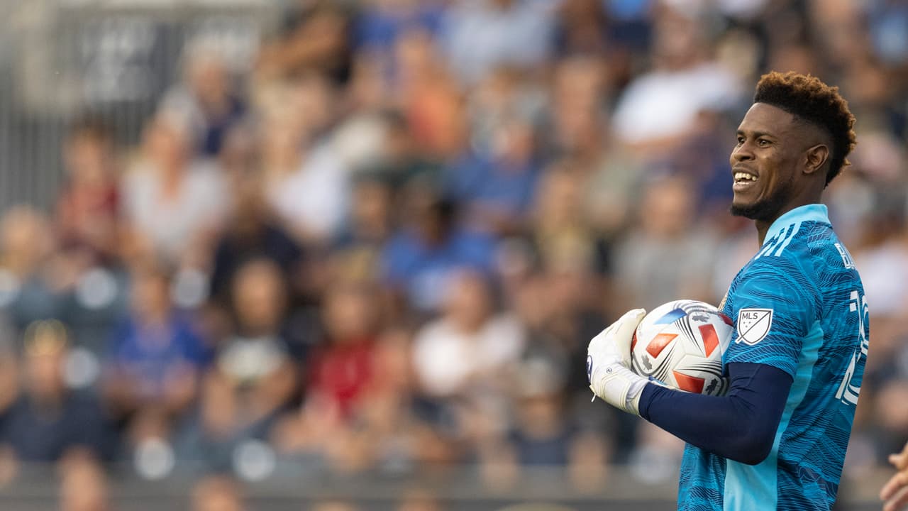 Andre Blake brilló en la portería de Philadelphia.
<br>