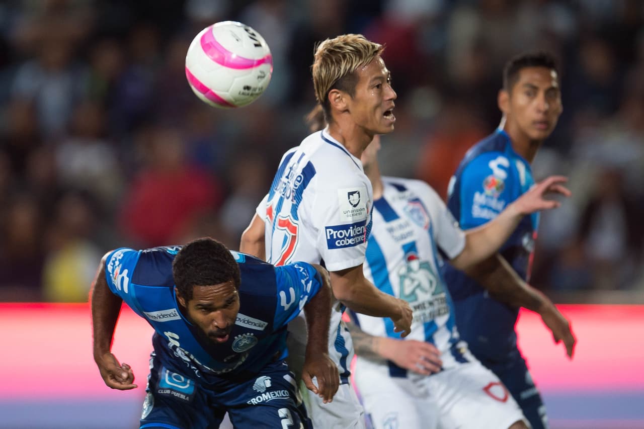 Keisuke Honda, refuerzo de lujo del Pachuca en este torneo sólo ha tenido participación en 9 encuentros y 466 minutos. Menos del 50% de los disputados por los Tuzos.