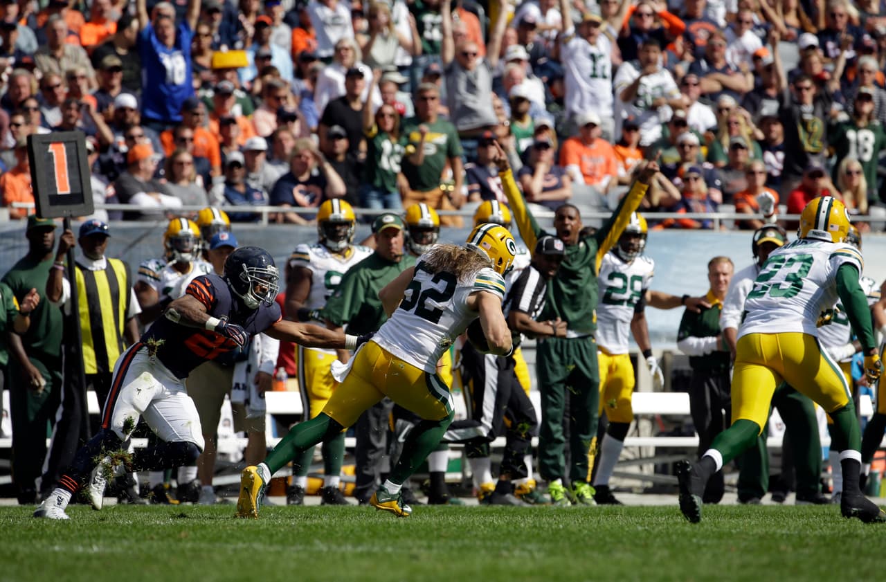 No te pierdas las mejores imágenes del duelo de la Semana 1, en el que los Green Bay Packers derrotaron a domicilio a los Chicago Bears 31-23.