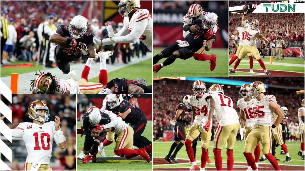 Los 49ers se confirman como candidatos al título, vencen 28-25 a los Cardinals que al final complicaron al equipo de Garoppolo.
