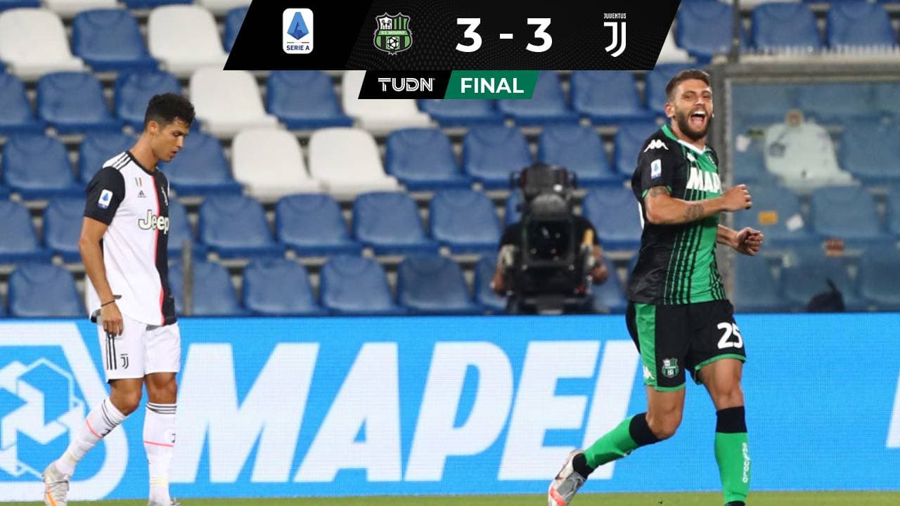 Juventus deja ir puntos con Sassuolo en la Serie A
