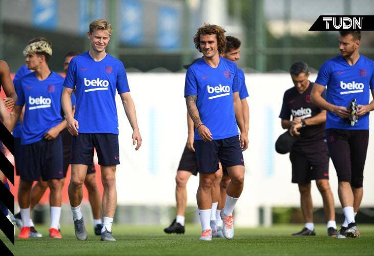 Griezmann y Lenglet vuelven a los entrenamientos del Barça