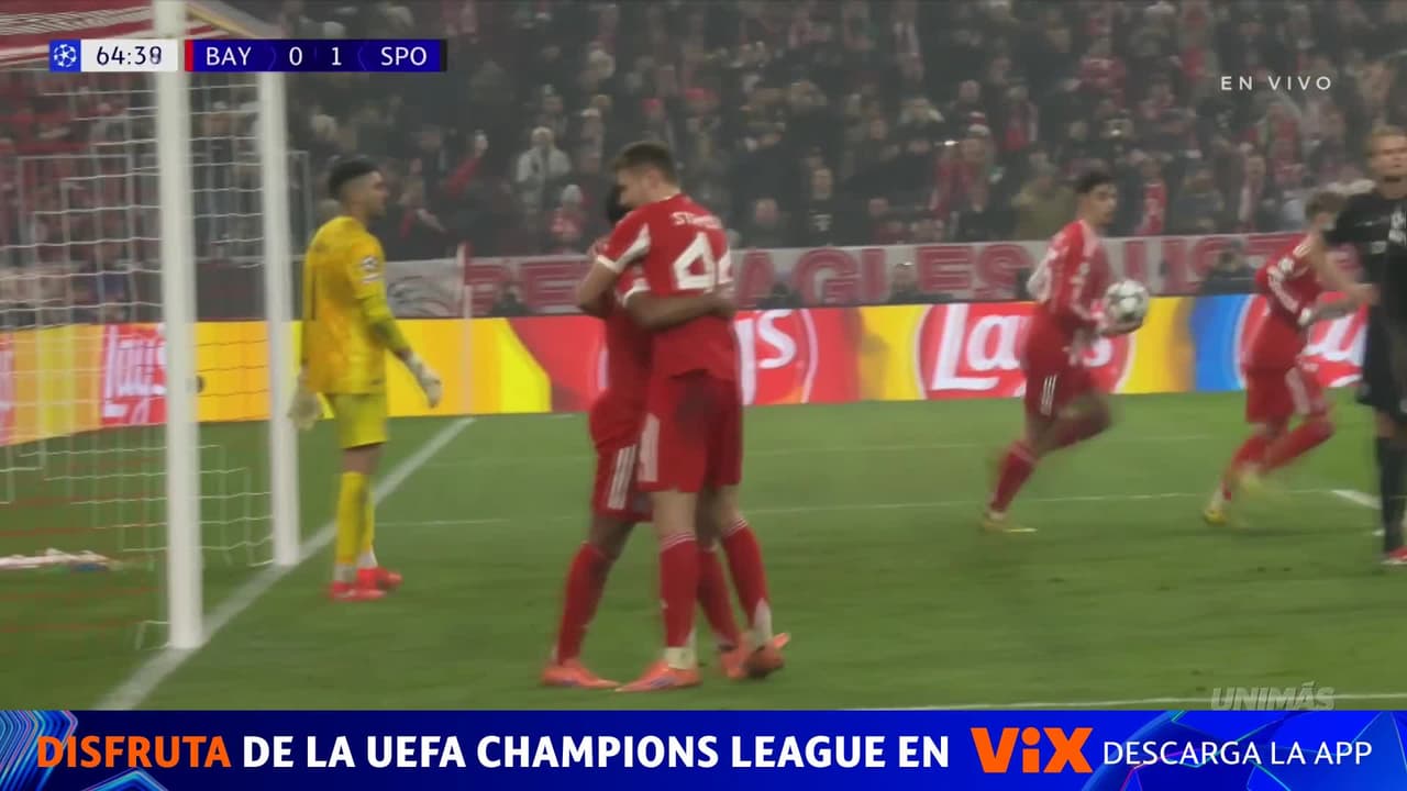 Serge Gnabry empató el partido para el Bayern Múnich con un remate preciso