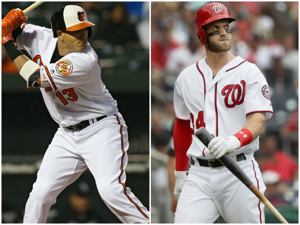 Bryce Harper y Manny Machado, elegidos como los mejores jugadores del mes en la MLB