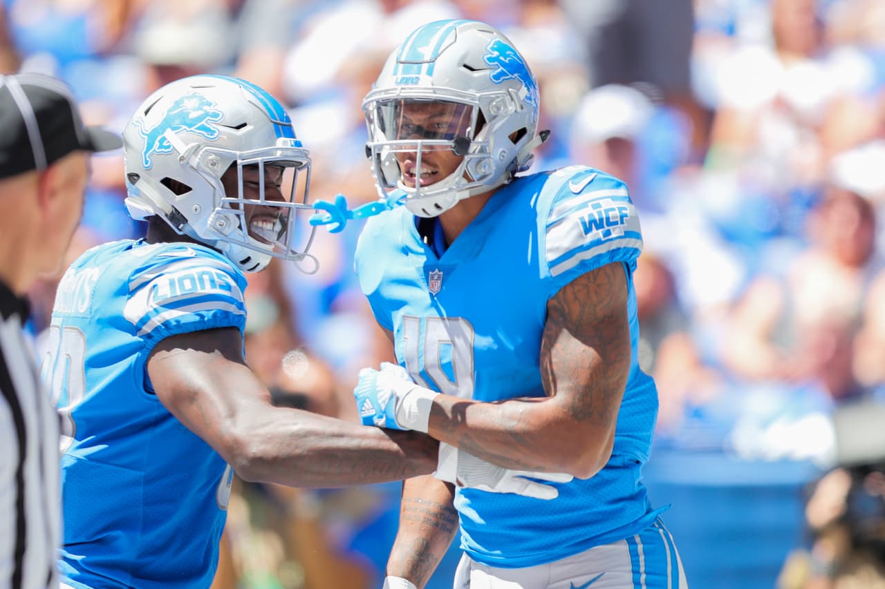 <i>El Roster</i>
<br>Altas: Sus nuevas caras llegaron principalmente en la línea ofensiva y en la pretemporada descubrieron el talento del receptor novato Kenny Golladay, quien ilusiona en el ataque junto a Golden Tate y Marvin Jones. También firmaron a CB D.J. Hayden (Raiders), G T.J. Lang (Packers), T Ricky Wagner (Ravens)