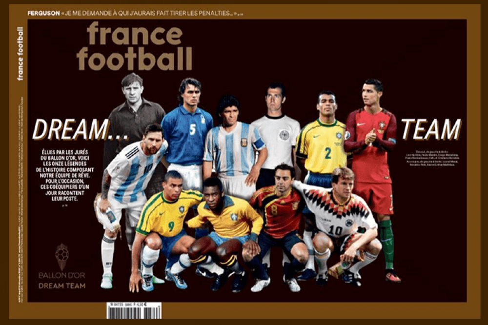 France Football da a conocer el mejor XI de la historia del futbol | Imagínate poder ver a leyendas como Lionel Messi, Cristiano Ronaldo, Pelé y Maradona jugando en el mismo equipo.