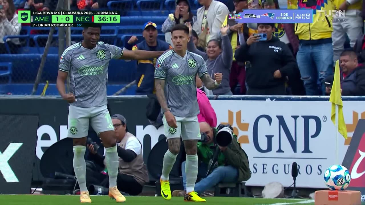 ¡Brian Rodríguez destruye la portería y firma un golazo del América!