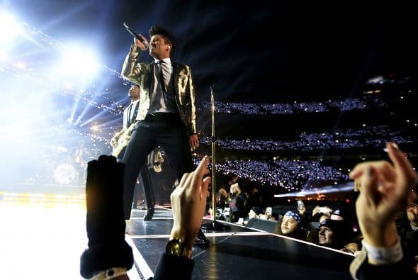 Magnífico show de Bruno Mars.