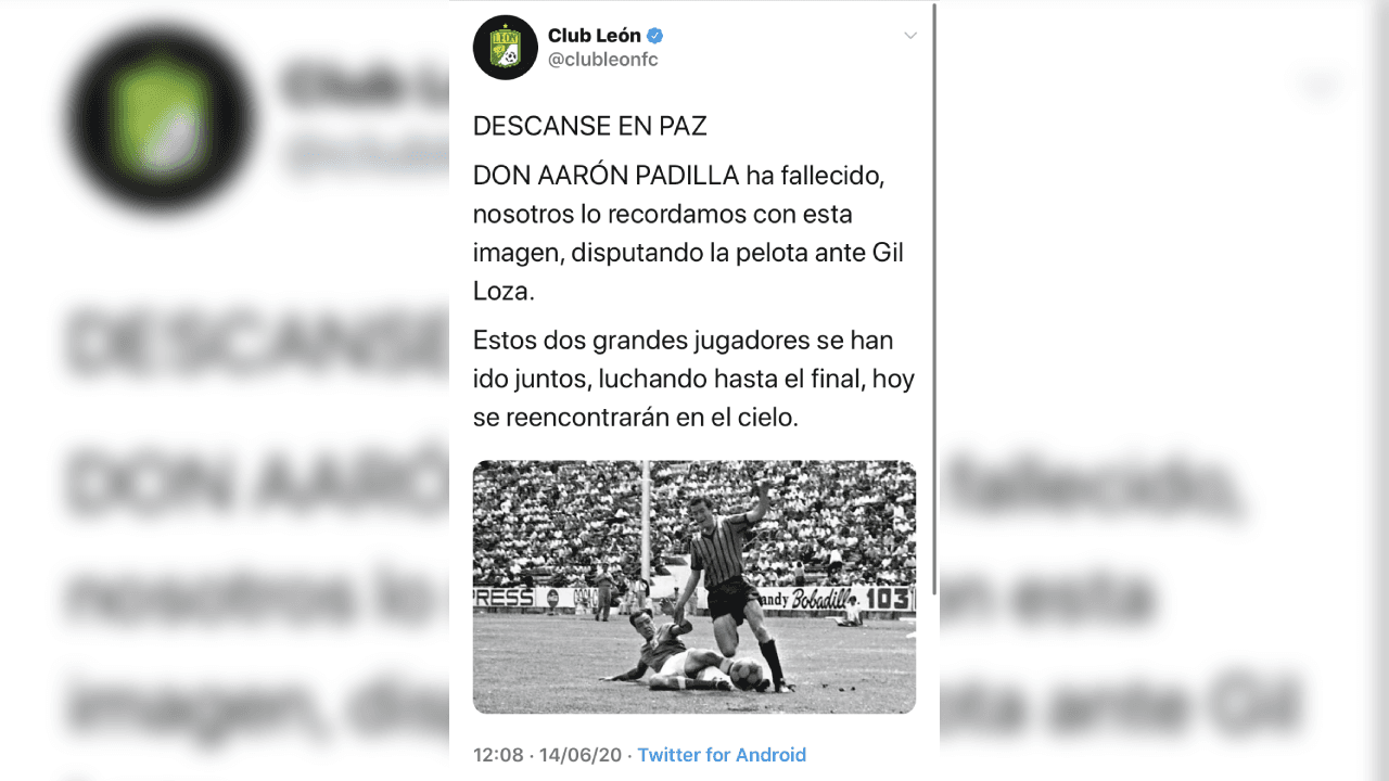 Así se despidieron de Aarón Padilla su hijo, excompañeros y los clubes de un referente en el futbol mexicano. Que en paz descanse.