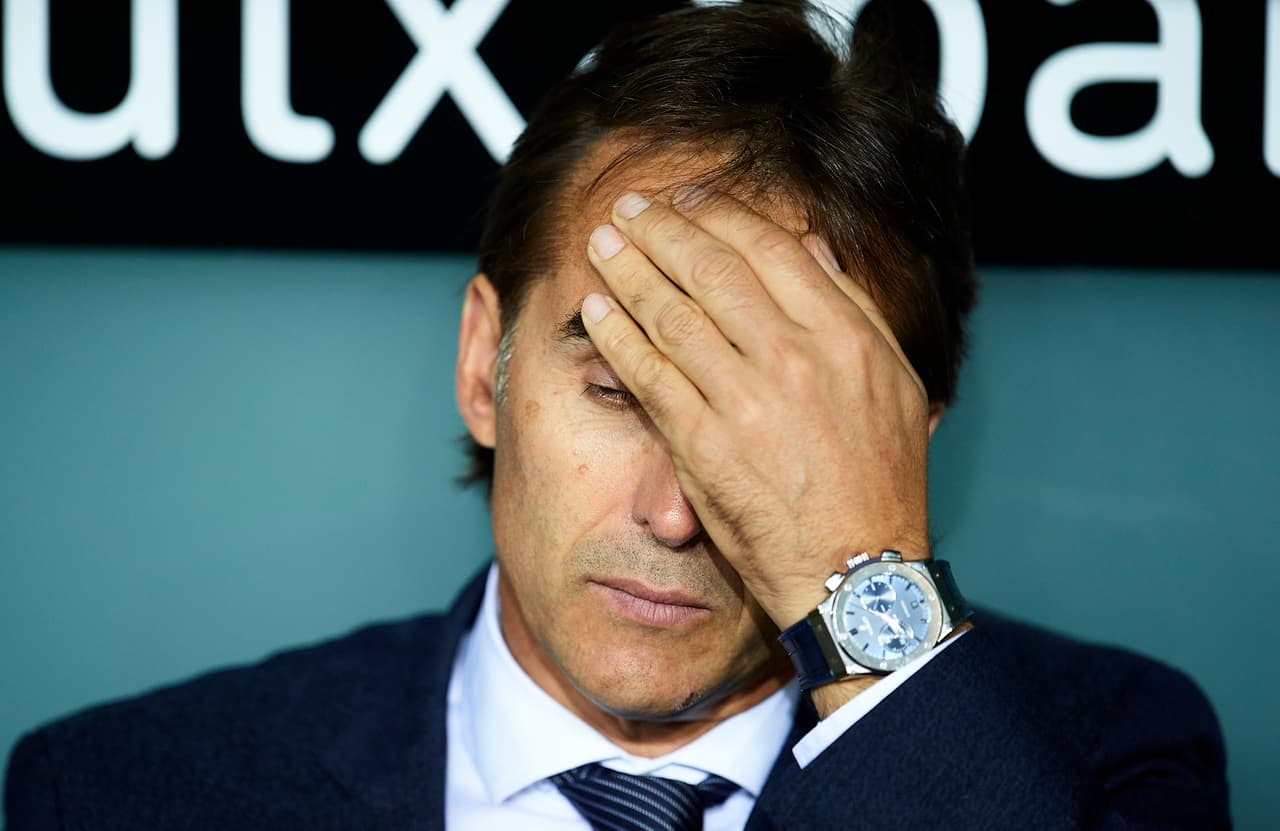 El rendimiento de Lopetegui culminó con 14 partidos, seis triunfos, seis derrotas y dos empates, insuficientes para mantener su cargo en el Madrid.