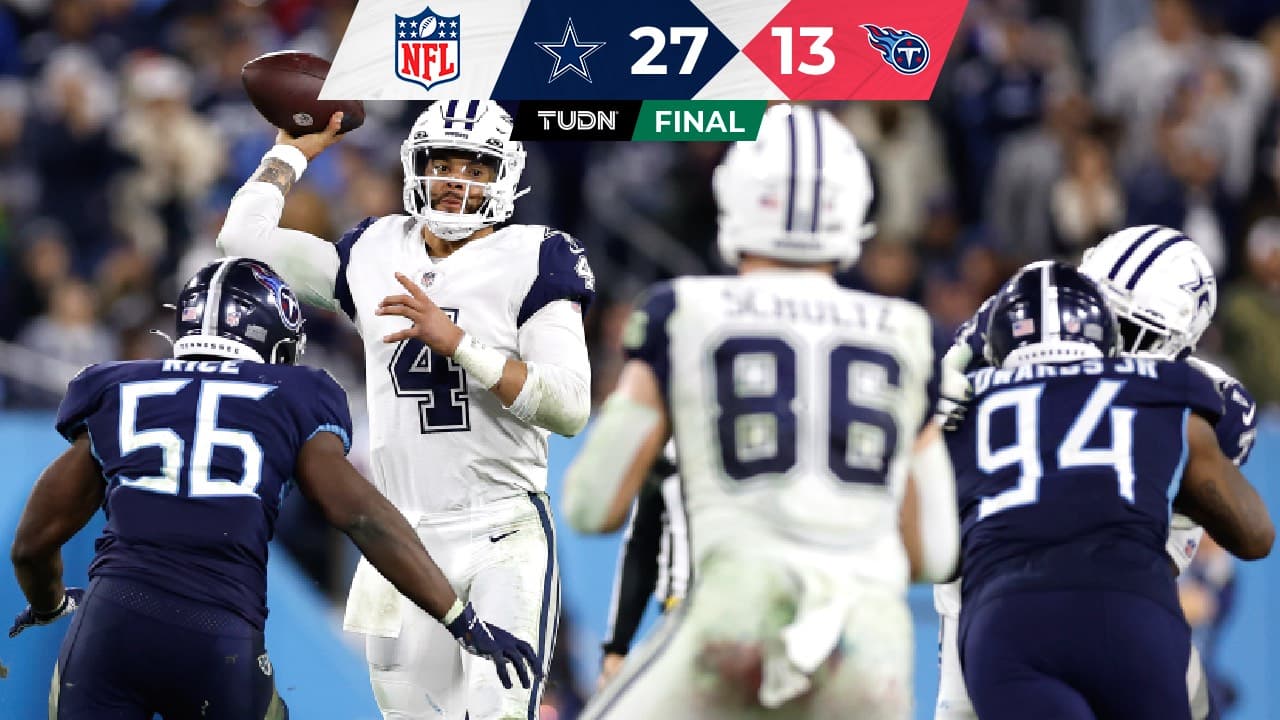 Dallas vencen a los Titans y se mantienen en la pelea por el título divisional