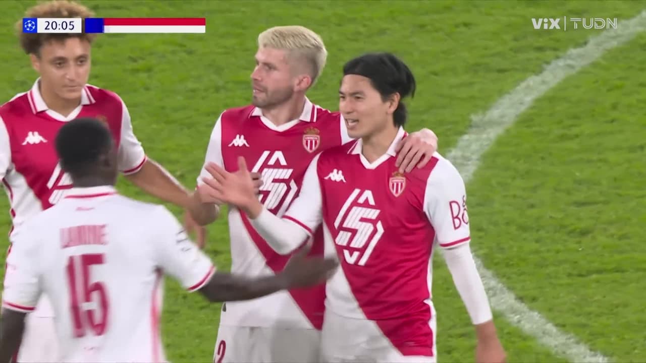 ¡Gol de Monaco! Minamino adelanta a los franceses con polémica