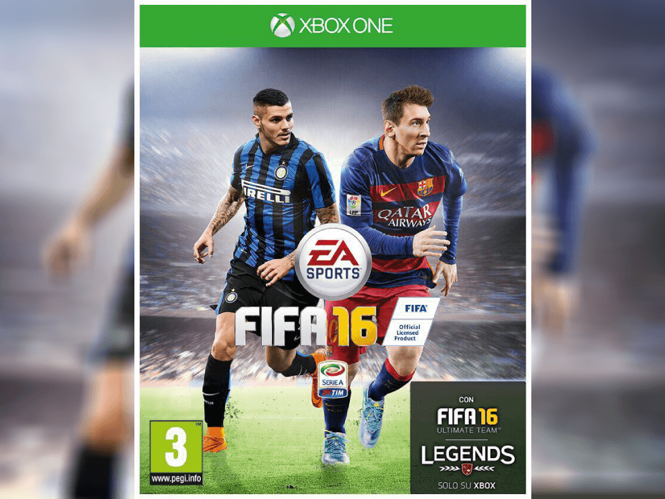 Fue portada del FIFA 16 en su edición italiana, junto a Leo Messi.