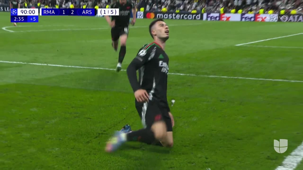 ¡Gol del Arsenal! Martinelli termina por sepultar al Madrid con golazo