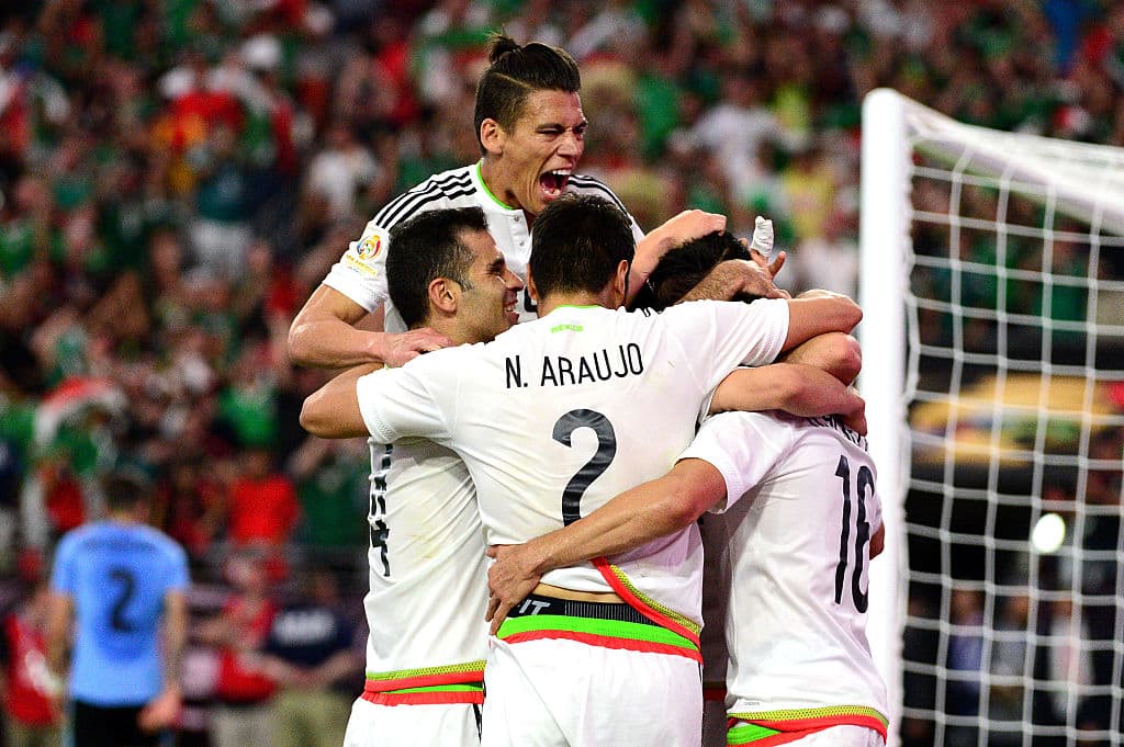 La fiesta de los mexicanos comenzó muy temprani con ese tanto, que resultó un golpe de autoridad ante el poderoso suramericano.