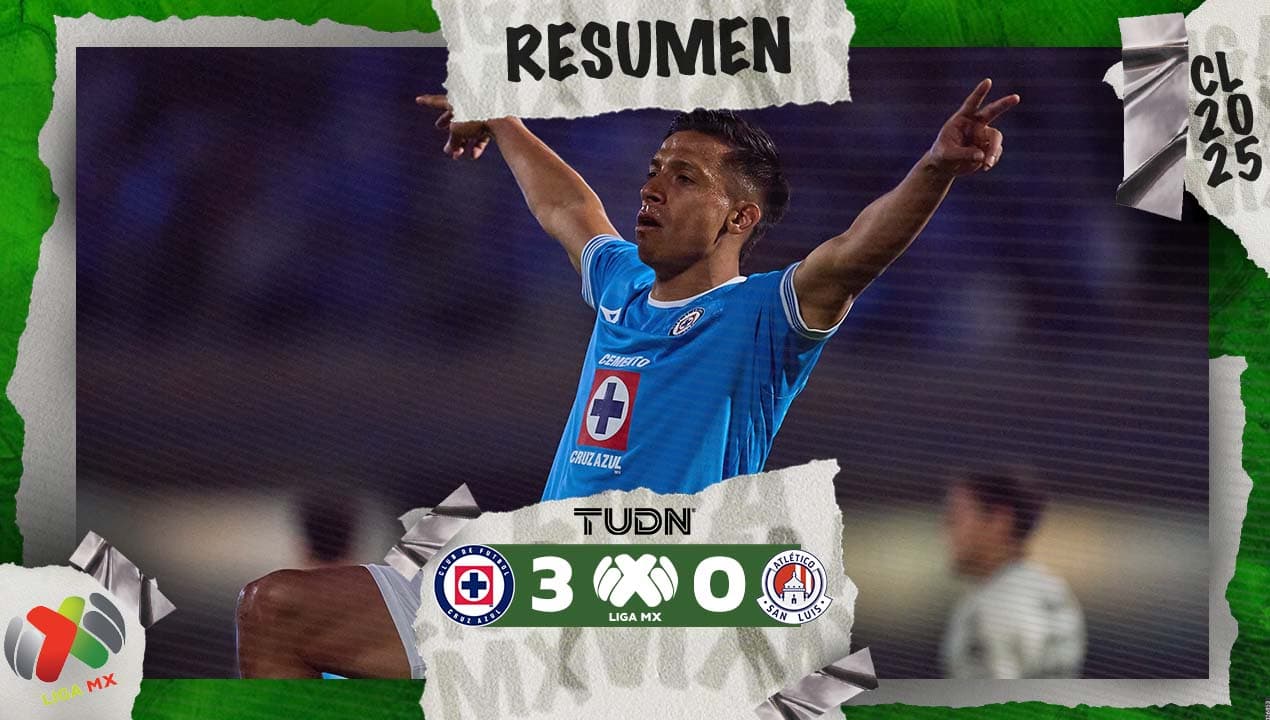 Cruz Azul golea al San Luis con doblete de Sepúlveda y osote de Bogusz