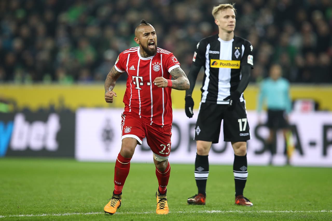 Se iría Vidal encima del arco del Gladbach en busca del empate en los últimos minutos pero este no llegó y todo culminó 2-1.